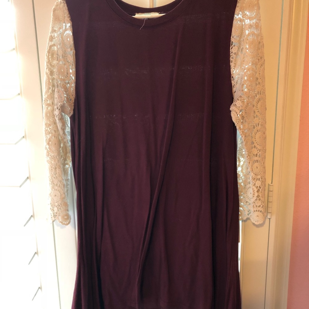 Burgundy shirt